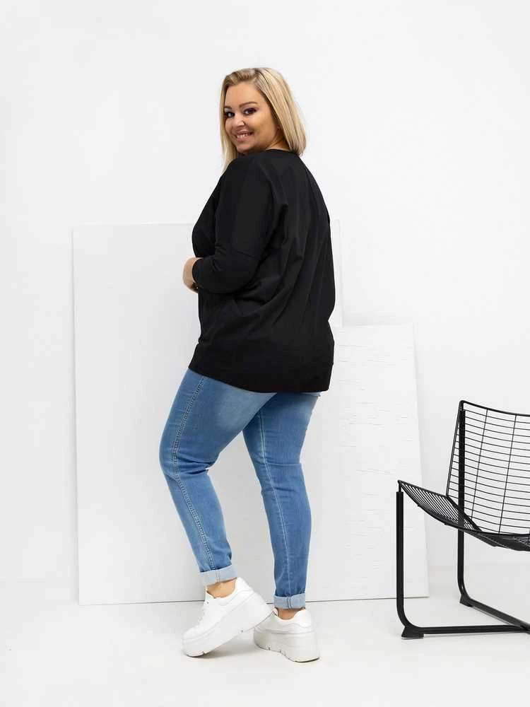 Palaidinė moteriška juoda plus size RV