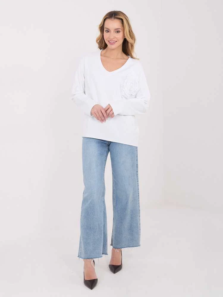 Palaidinė moteriška oversize balta
