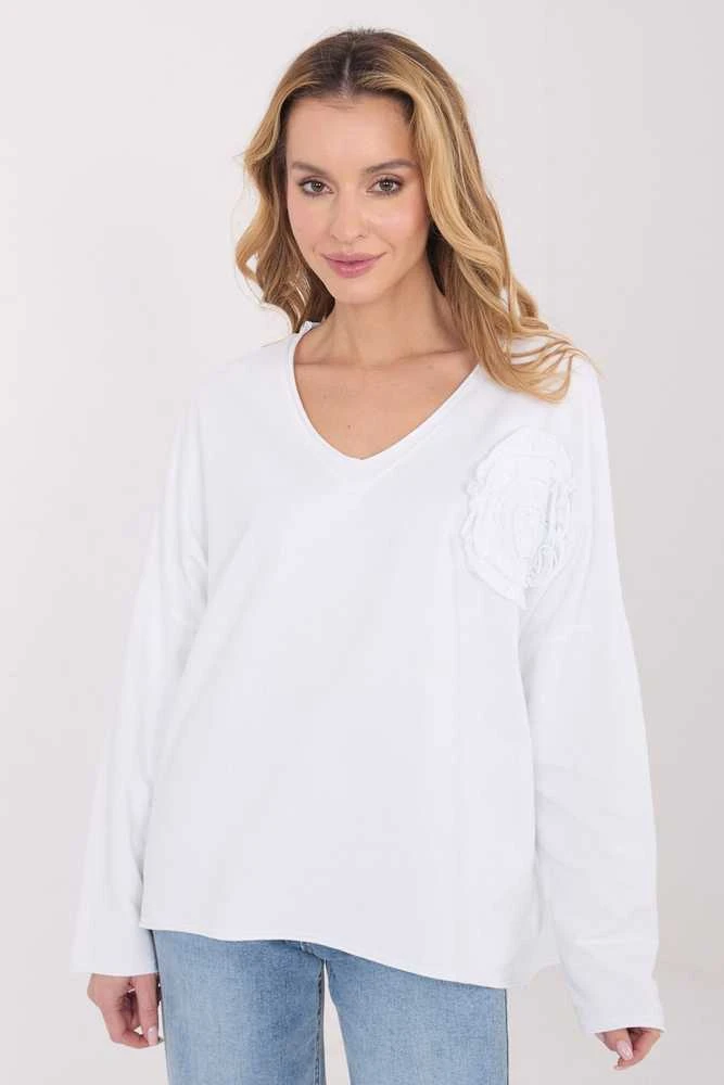 Palaidinė moteriška oversize balta