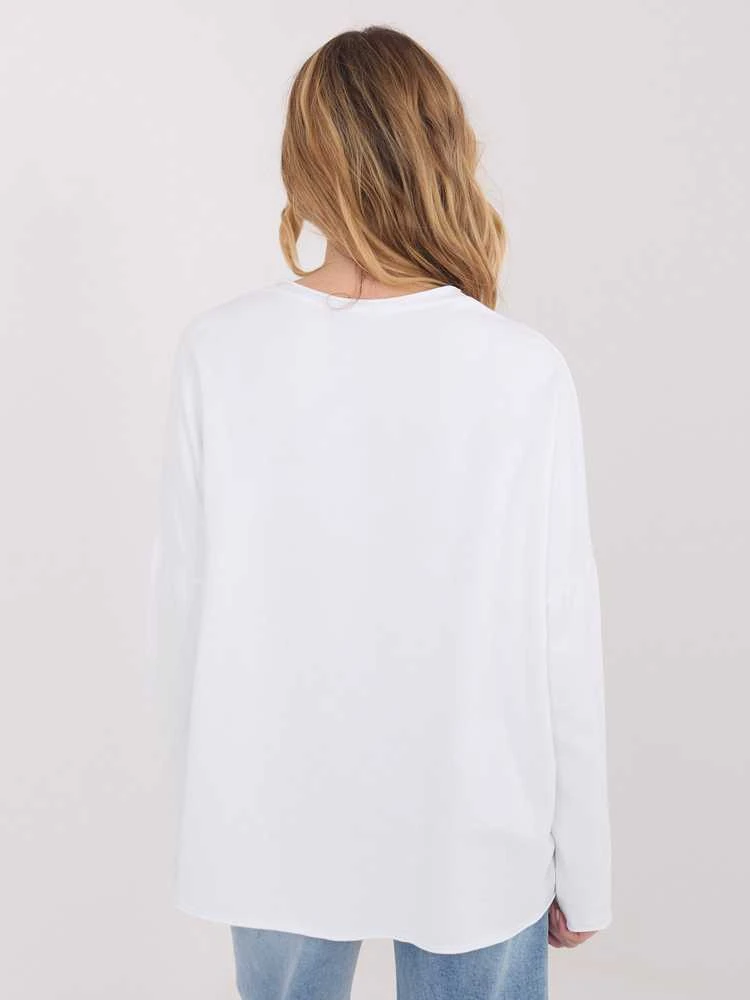 Palaidinė moteriška oversize balta