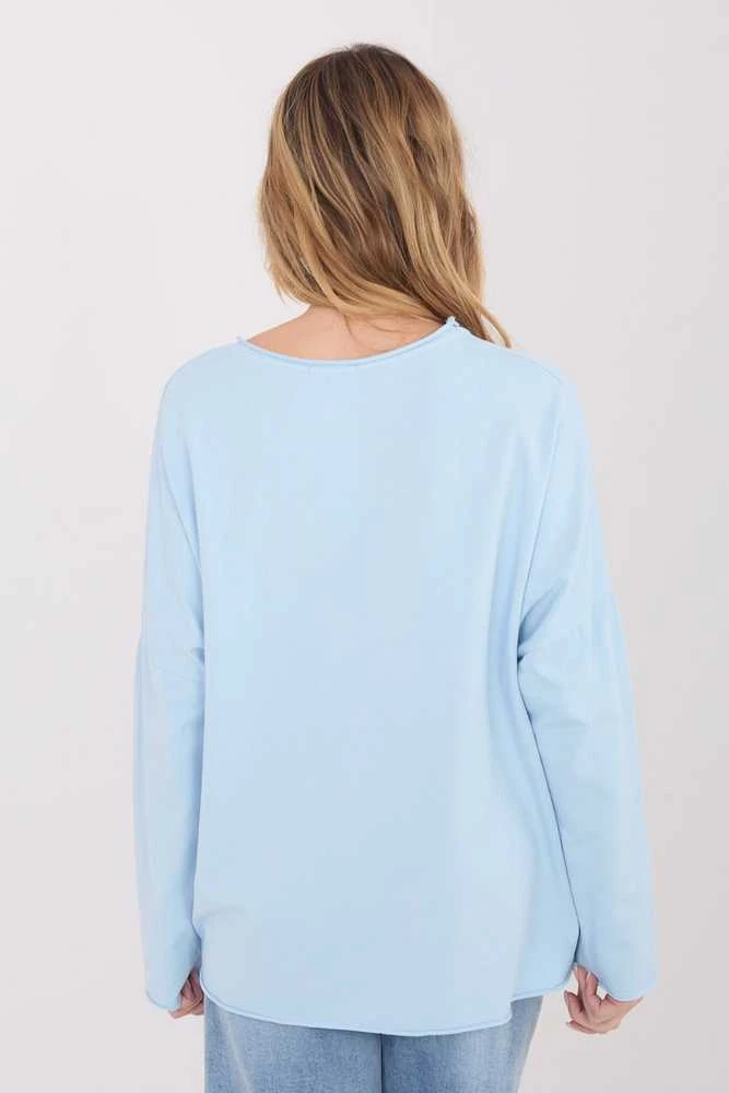 Palaidinė moteriška oversize šviesiai mėlyna