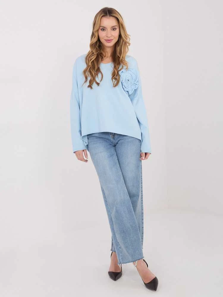 Palaidinė moteriška oversize šviesiai mėlyna