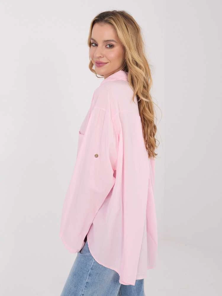 Palaidinė moteriška oversize šviesiai rožinė