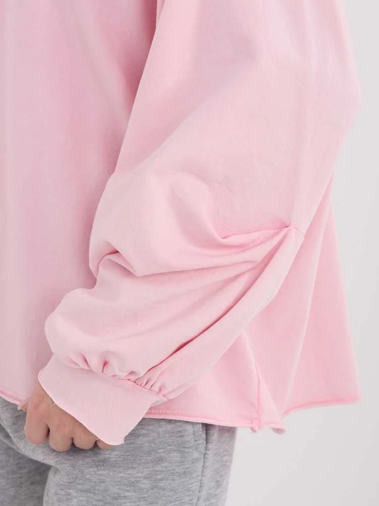 Palaidinė moteriška oversize šviesiai rožinė
