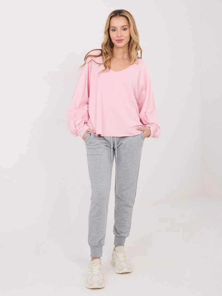 Palaidinė moteriška oversize šviesiai rožinė