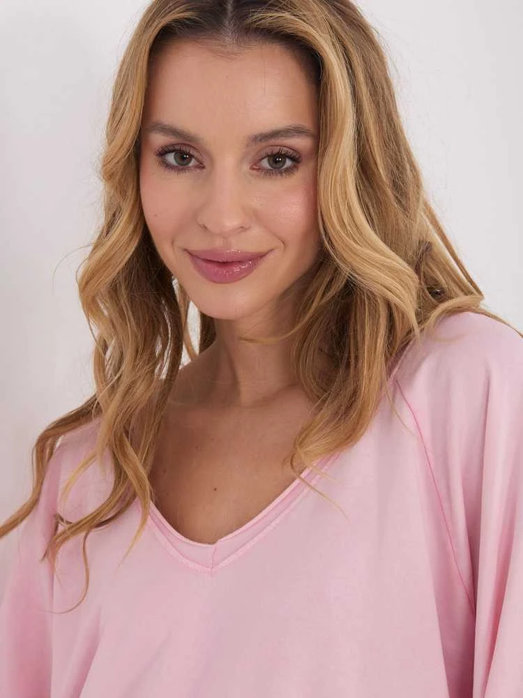 Palaidinė moteriška oversize šviesiai rožinė