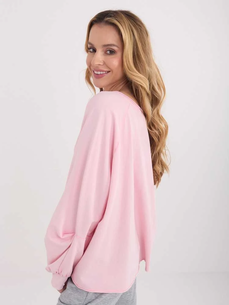 Palaidinė moteriška oversize šviesiai rožinė