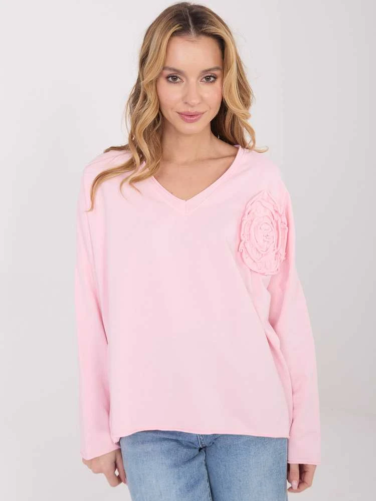 Palaidinė moteriška oversize šviesiai rožinė