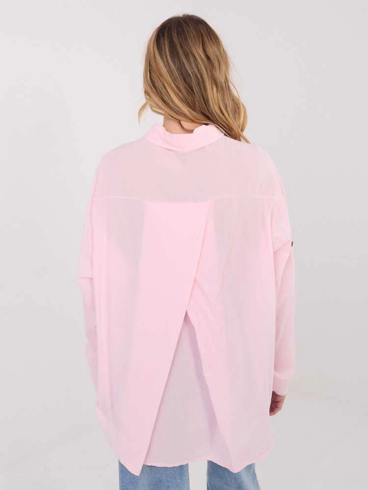Palaidinė moteriška oversize šviesiai rožinė