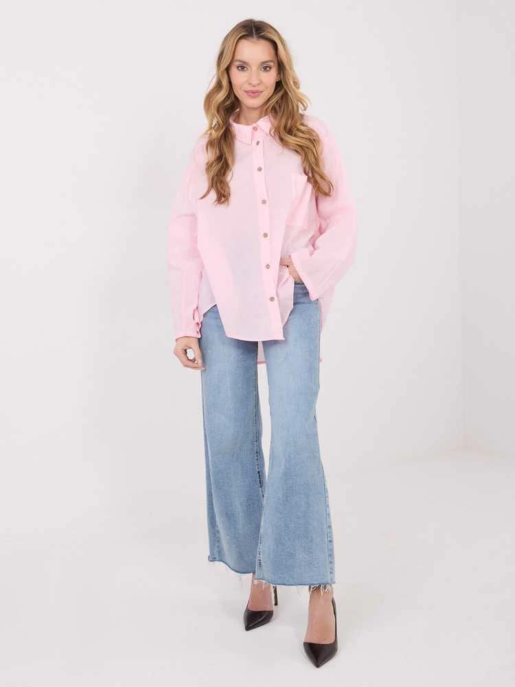Palaidinė moteriška oversize šviesiai rožinė