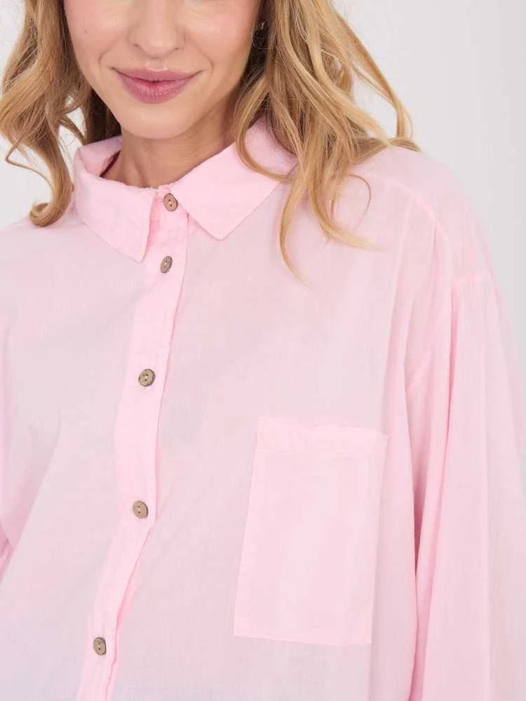 Palaidinė moteriška oversize šviesiai rožinė