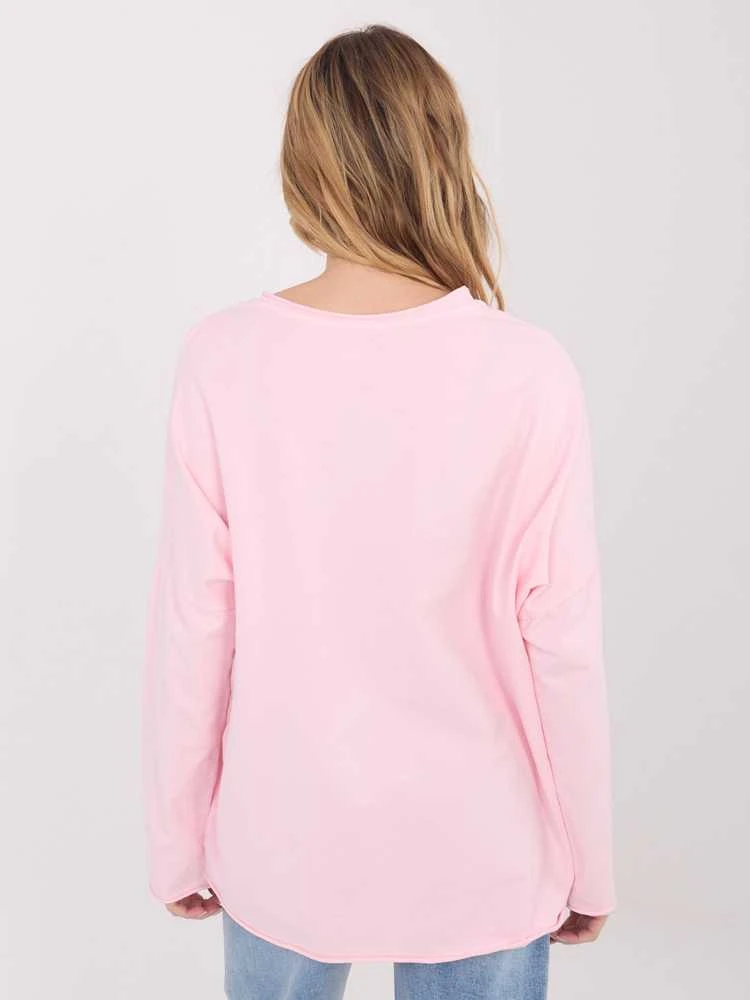 Palaidinė moteriška oversize šviesiai rožinė