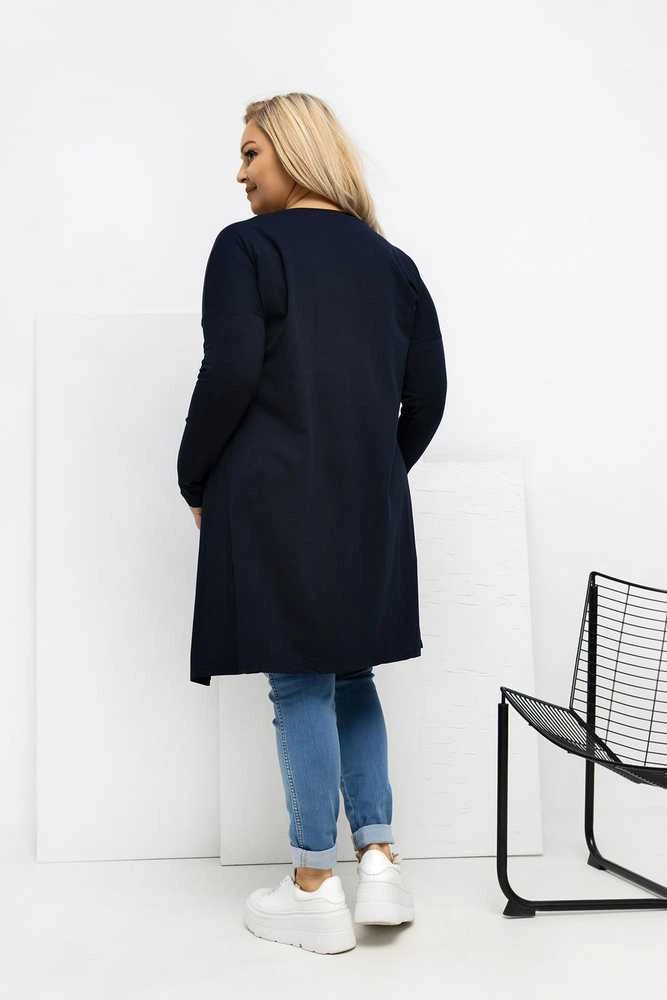 Palaidinė moteriška tamsiai mėlyna plus size RV