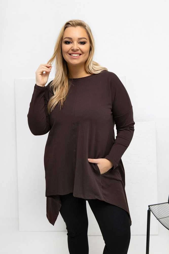 Palaidinė moteriška tamsiai ruda plus size RV