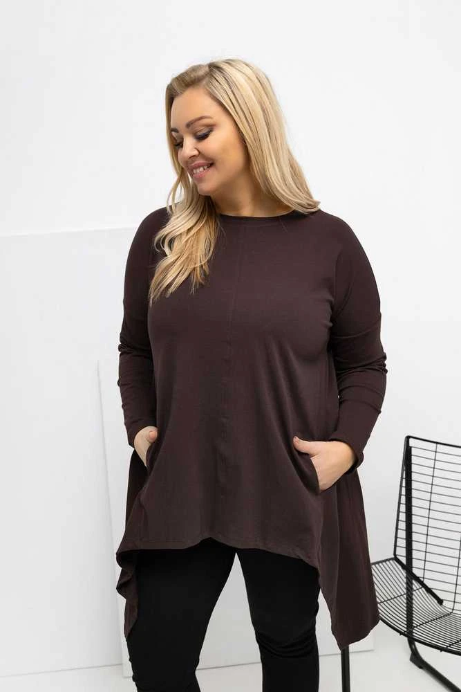 Palaidinė moteriška tamsiai ruda plus size RV