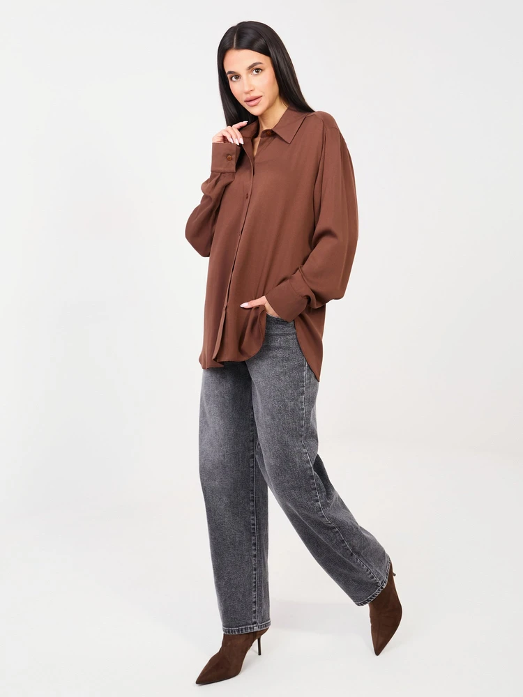 Palaidinė oversize ruda