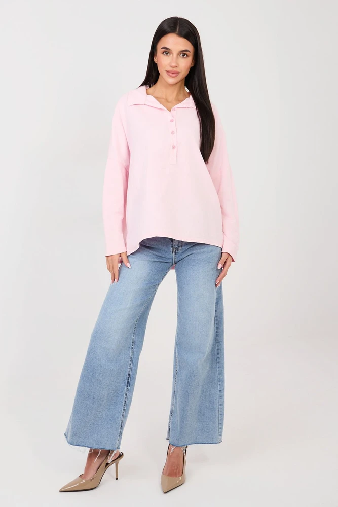 Palaidinė oversize silueto šviesiai rožinė