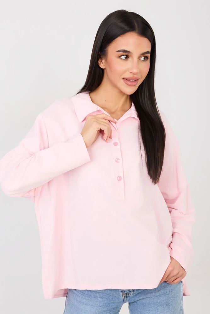 Palaidinė oversize silueto šviesiai rožinė