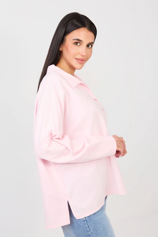 Palaidinė oversize silueto šviesiai rožinė