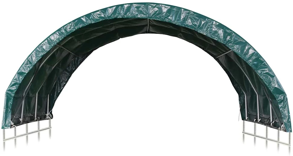 Palapinė gyvuliams, žalia, 3,7x3,7m, PVC (310028+310029)