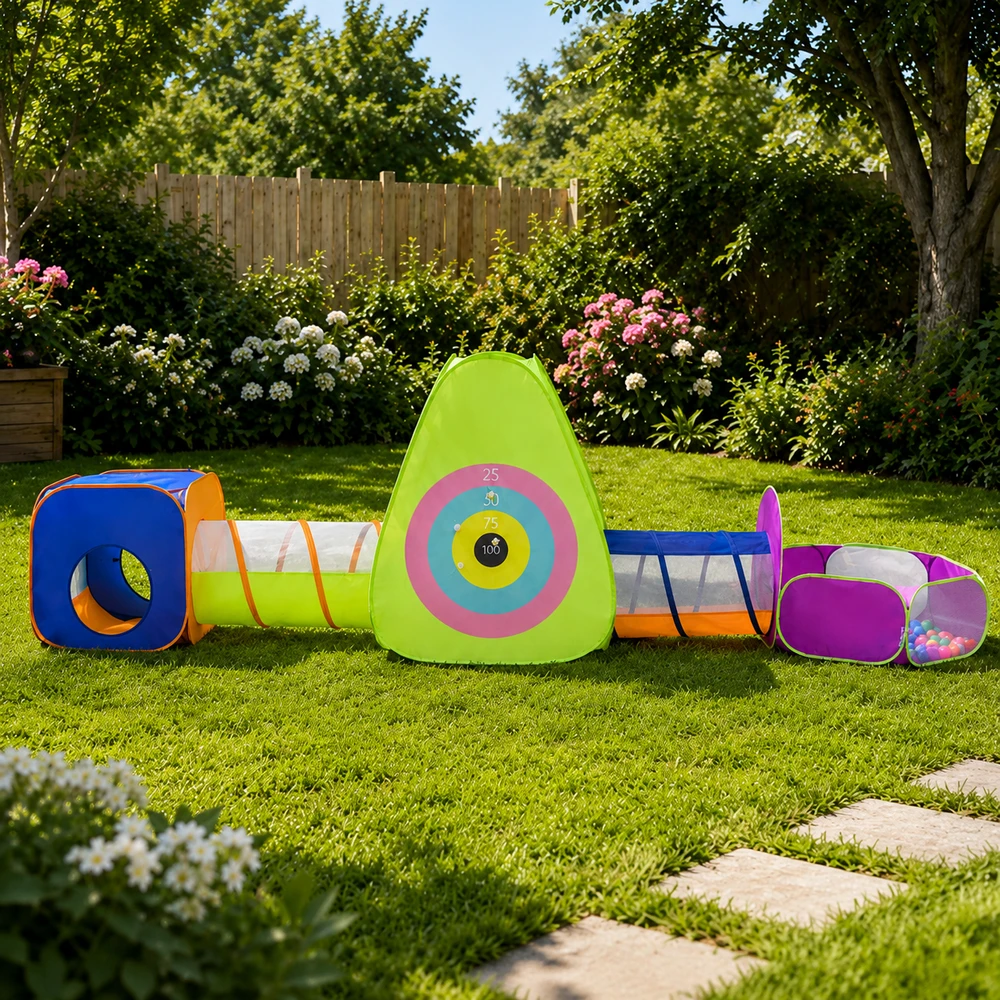 Kruzzel 5-in-1 Children's Tent with Tunnels