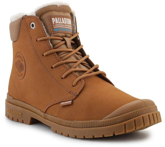 Palladium sp20 Cuff Leather Atsparus vandeniui WL M 79067-257-M Mahogany batai