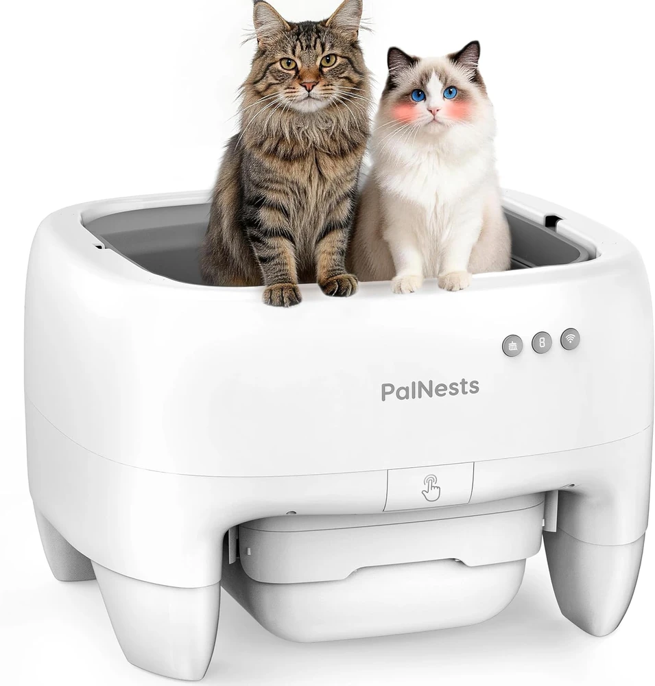 PalNests automatinė savaime išsivalanti kačių kraiko dėžė XXL 13 l su Wi-Fi PN-CL05