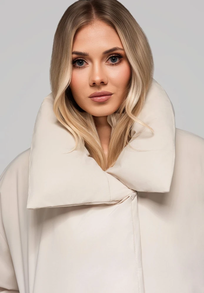 Paltas Larica smėlio spalvos dvisagis – elegantiškas pasirinkimas