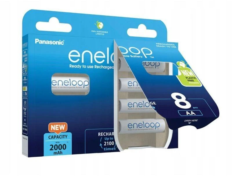 PANASONIC ENELOOP AA 2000 mAh 8 vnt.