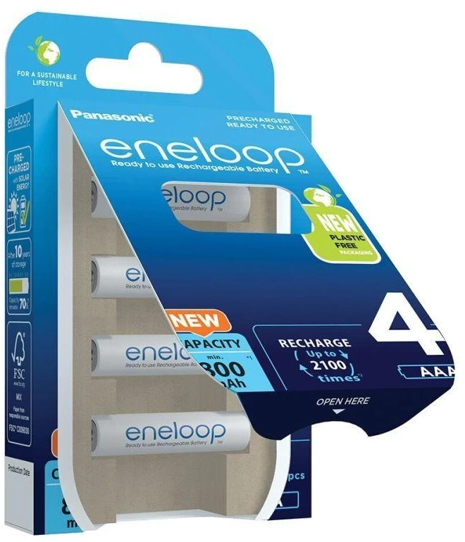 PANASONIC ENELOOP AAA 800 mAh 4 vnt.