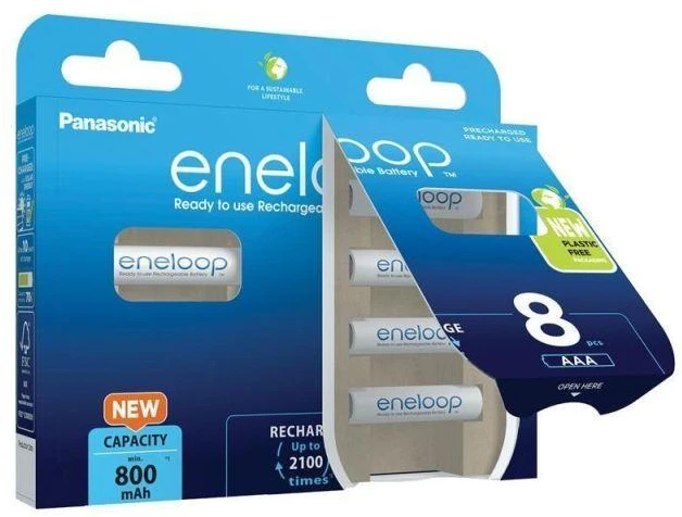 PANASONIC ENELOOP AAA 800 mAh 8 vnt.