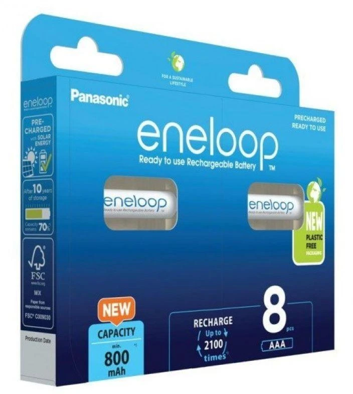 PANASONIC ENELOOP AAA 800 mAh 8 vnt.