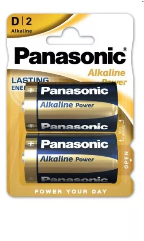 PANASONIC LR20 D tipo baterijos, 2 vnt. lizdinėje pakuotėje
