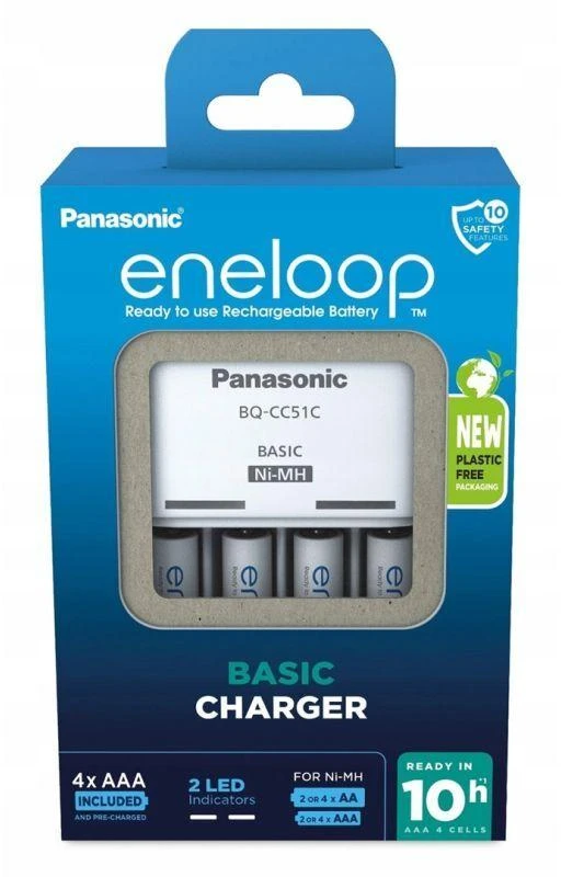 PANASONIC PAGRINDINIS ĮKROVIKLIS + 4 x AAA ENELOOP 800 mAh
