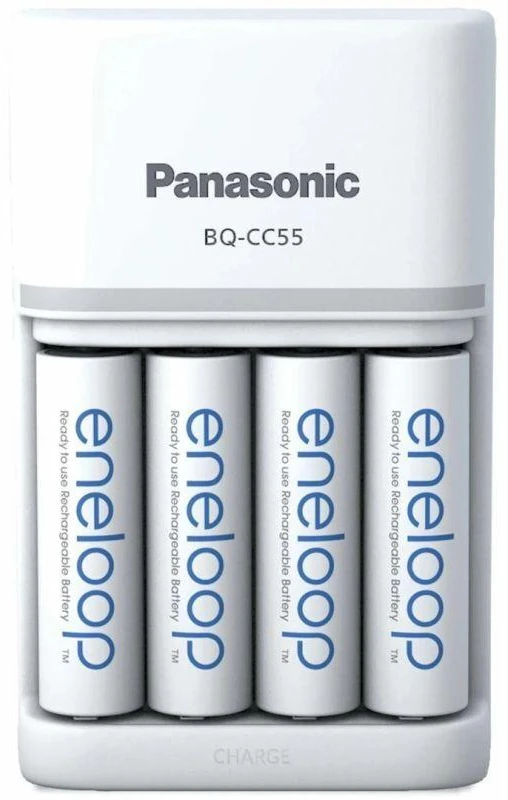 Ausinės PANASONIC SMARTPLUS įkroviklis + 4 x AA ENELOOP 2000 mAh