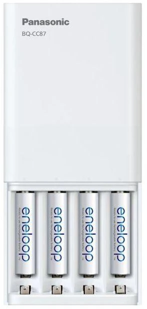 Ausinės PANASONIC SMARTPLUS USB ĮKROVIKLIS + 4 x AA ENELOOP 2000 mAh