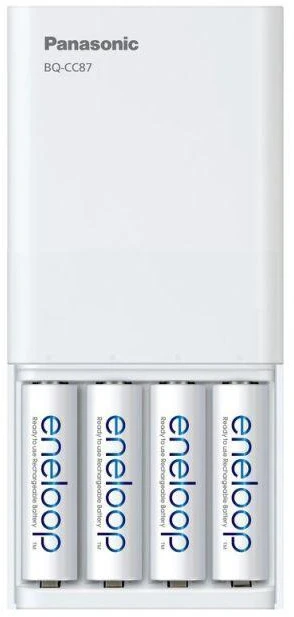 Ausinės PANASONIC SMARTPLUS USB ĮKROVIKLIS + 4 x AA ENELOOP 2000 mAh
