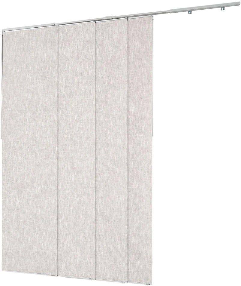 VEVOR Pilkais paneliniomis žaliuzėmis 116-218 cm.
