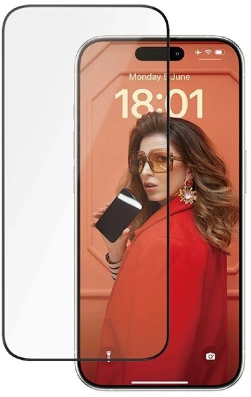 Panzer Glass PanzerGlass Ceramic Protection keraminis stiklas, skirtas iPhone 15 Pro, su montavimo rėmeliu