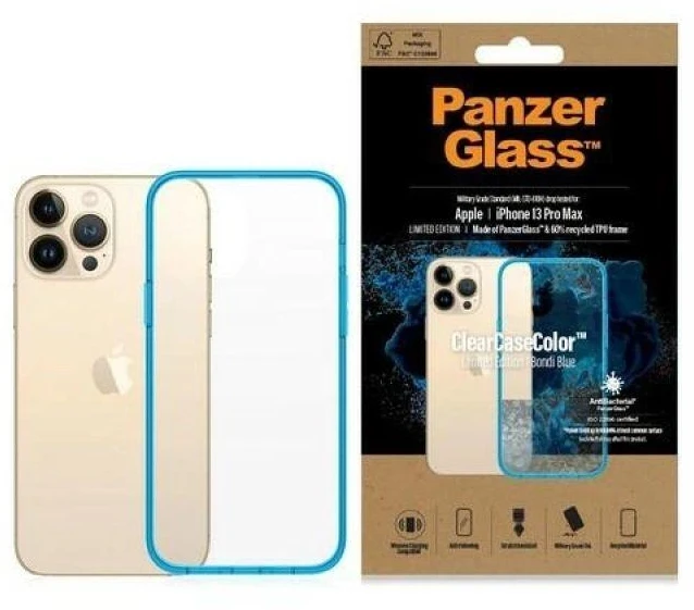 Panzer Glass PANZERGLASS CLEARCASE IPHONE 13 PRO MAX ANTIBACTERIAL MILITARY GRADE BONDI Mėlynas