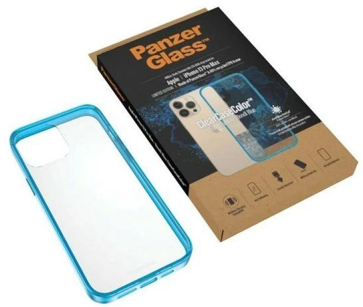 Panzer Glass PANZERGLASS CLEARCASE IPHONE 13 PRO MAX ANTIBACTERIAL MILITARY GRADE BONDI Mėlynas