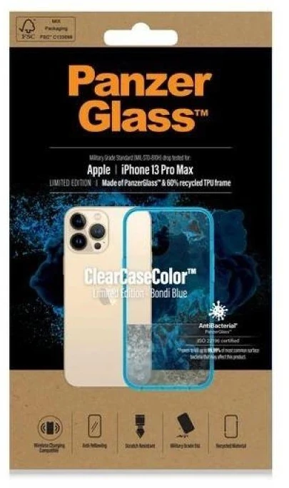 Panzer Glass PANZERGLASS CLEARCASE IPHONE 13 PRO MAX ANTIBACTERIAL MILITARY GRADE BONDI Mėlynas