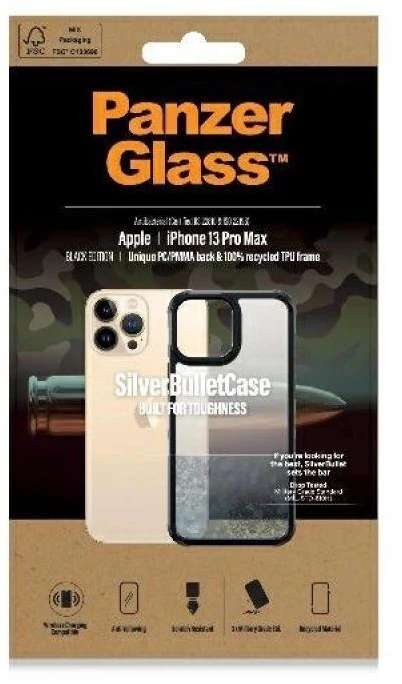 Panzer Glass PanzerGlass Clearantibacterial Military Grade certified Apple iPhone 13 Pro Max - dėklas telefonui skaidrus ir rožinės spalvos