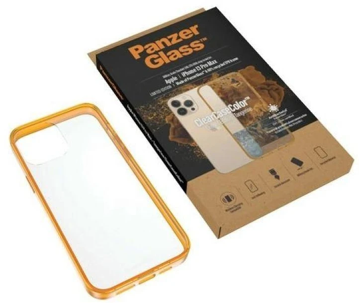 Panzer Glass PanzerGlass ClearAntibacterial Military Grade Certified Apple iPhone 13 Pro Max - d4klas telefonui skaidrus ir geltonos spalvos