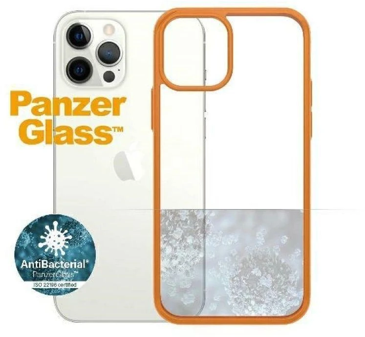 Panzer Glass PANZERGLASS CLEAR CASE IPHONE 12 / 12 PRO ANTIBACTERIAL Oranžinis