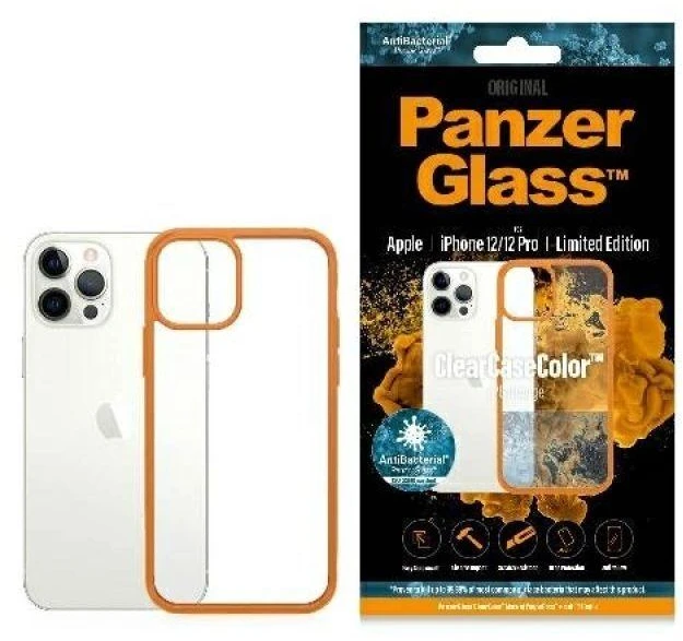 Panzer Glass PANZERGLASS CLEAR CASE IPHONE 12 / 12 PRO ANTIBACTERIAL Oranžinis