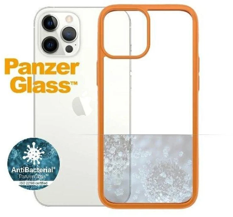 Panzer Glass PANZERGLASS CLEAR CASE IPHONE 12 PRO MAX ANTIBACTERIAL Oranžinis
