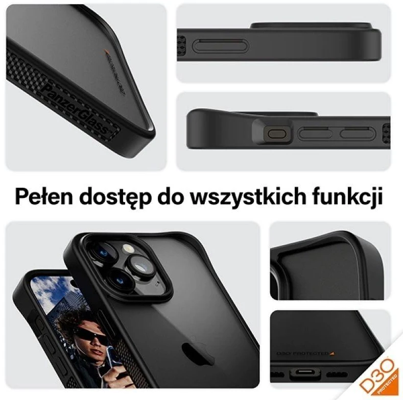 Panzer Glass PanzerGlass™ ClearCase su D3O iPhone 15 Pro Max
