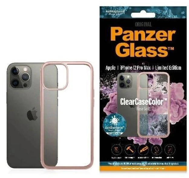 Panzer Glass PanzerGlass Clear Apple iPhone 12 Pro Max - dėklas telefonui skaidrus ir rožinės spalvos