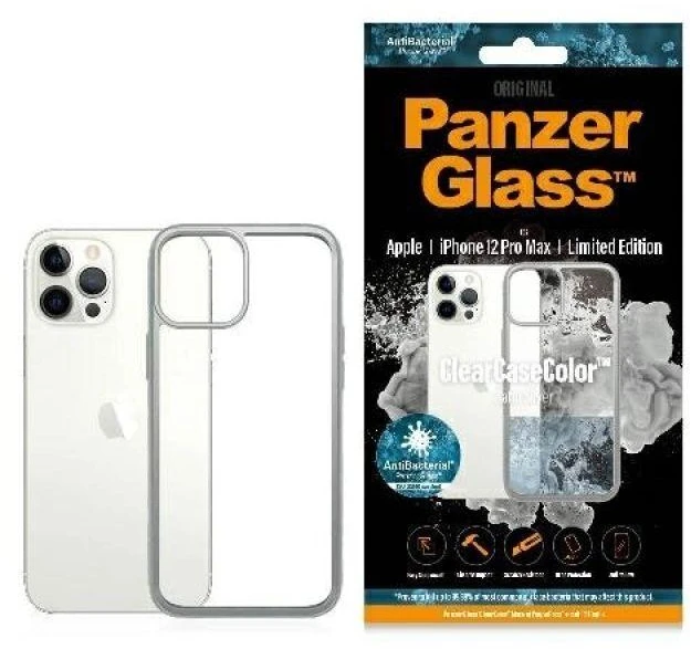 Panzer Glass PANZERGLASS CLEAR CASE IPHONE 12 PRO MAX ANTIBACTERIAL Sidabrinis